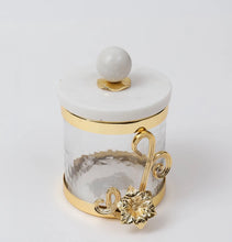 Cargar imagen en el visor de la galería, Canisters Leaf with Round Marble Lid