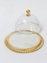 Cargar imagen en el visor de la galería, Marble &amp; Gold Cake Dome
