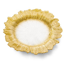 Cargar imagen en el visor de la galería, Crystal Gold Floral Chargers (Set of 4)
